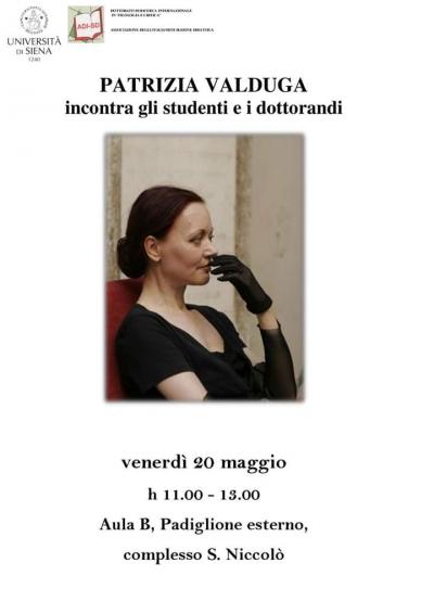 Incontro Patrizia Valduga Siena