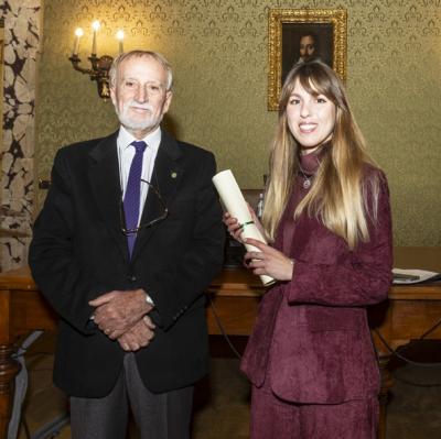 Giulia Bassi con il presidente Roberto Antonelli